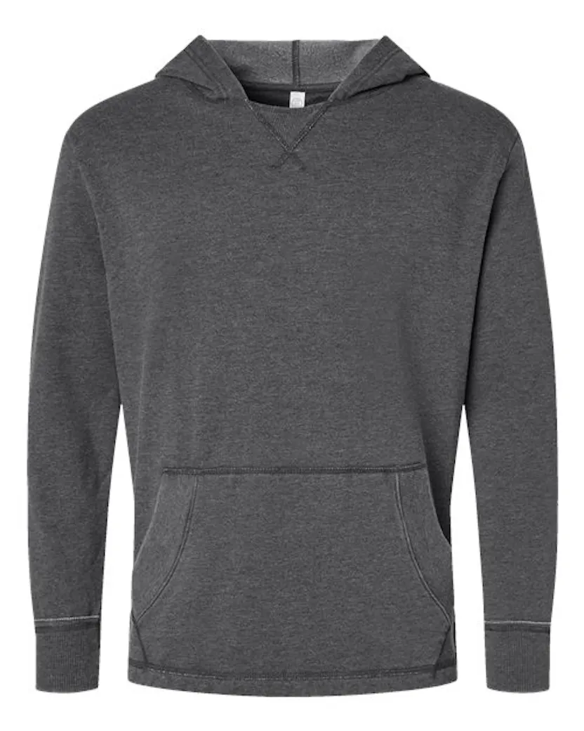 LAT 6936 Unisex Vintage Wash Fleece Hoodie Sweatshirt
