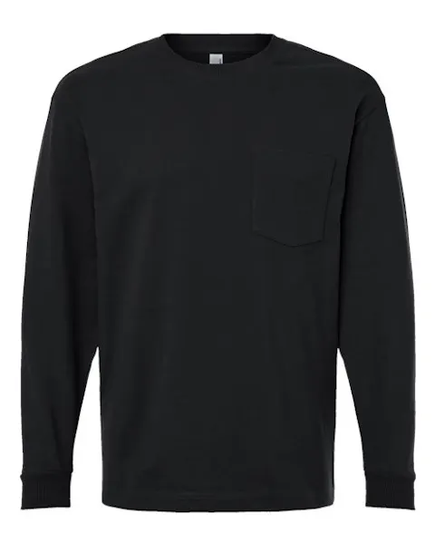American Apparel 9410 Unisex Super Heavyweight Long Sleeve Pocket Tee
