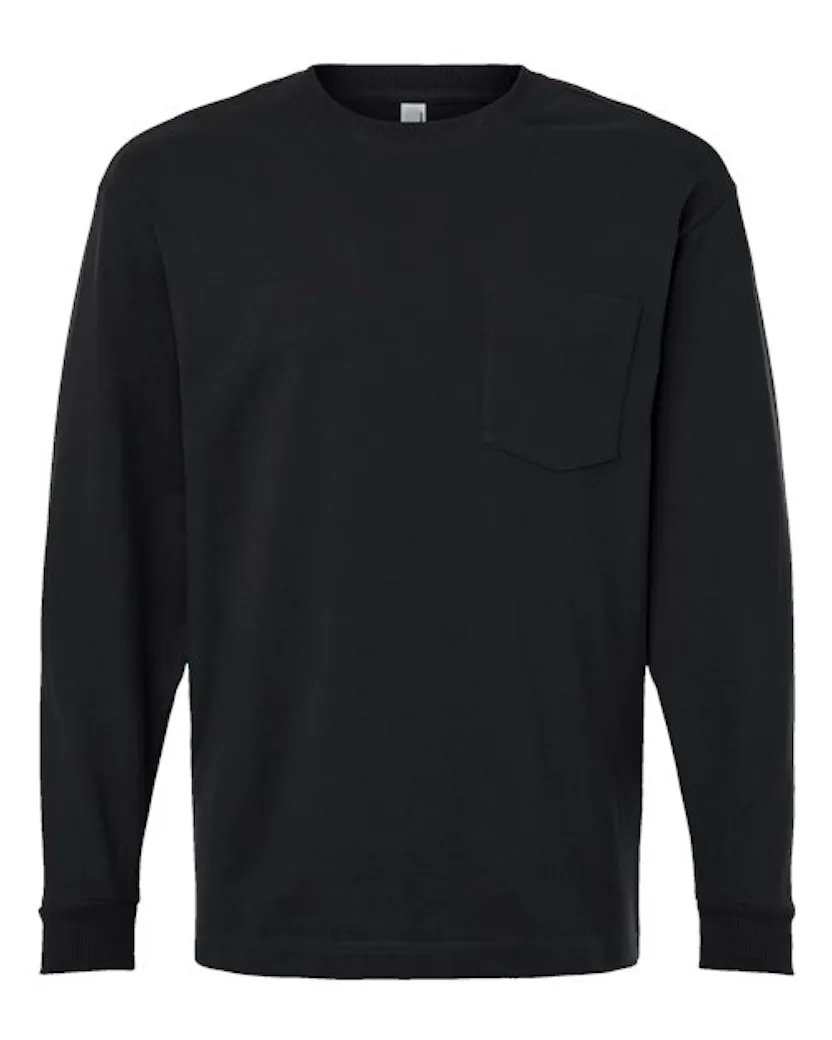 American Apparel 9410 Unisex Super Heavyweight Long Sleeve Pocket Tee