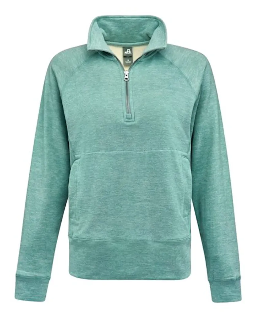 J. America 8743 Women's Electric Fleece Quarter-Zip Sweatshirt
