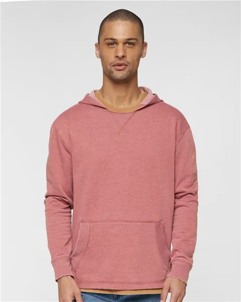 LAT 6936 Unisex Vintage Wash Fleece Hoodie Sweatshirt