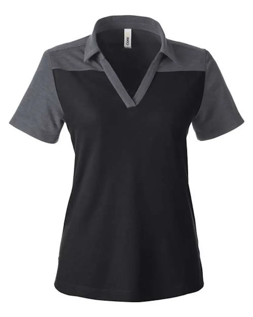 CORE365 CE112CW Women's Fusion ChromaSoft Colorblock Polo