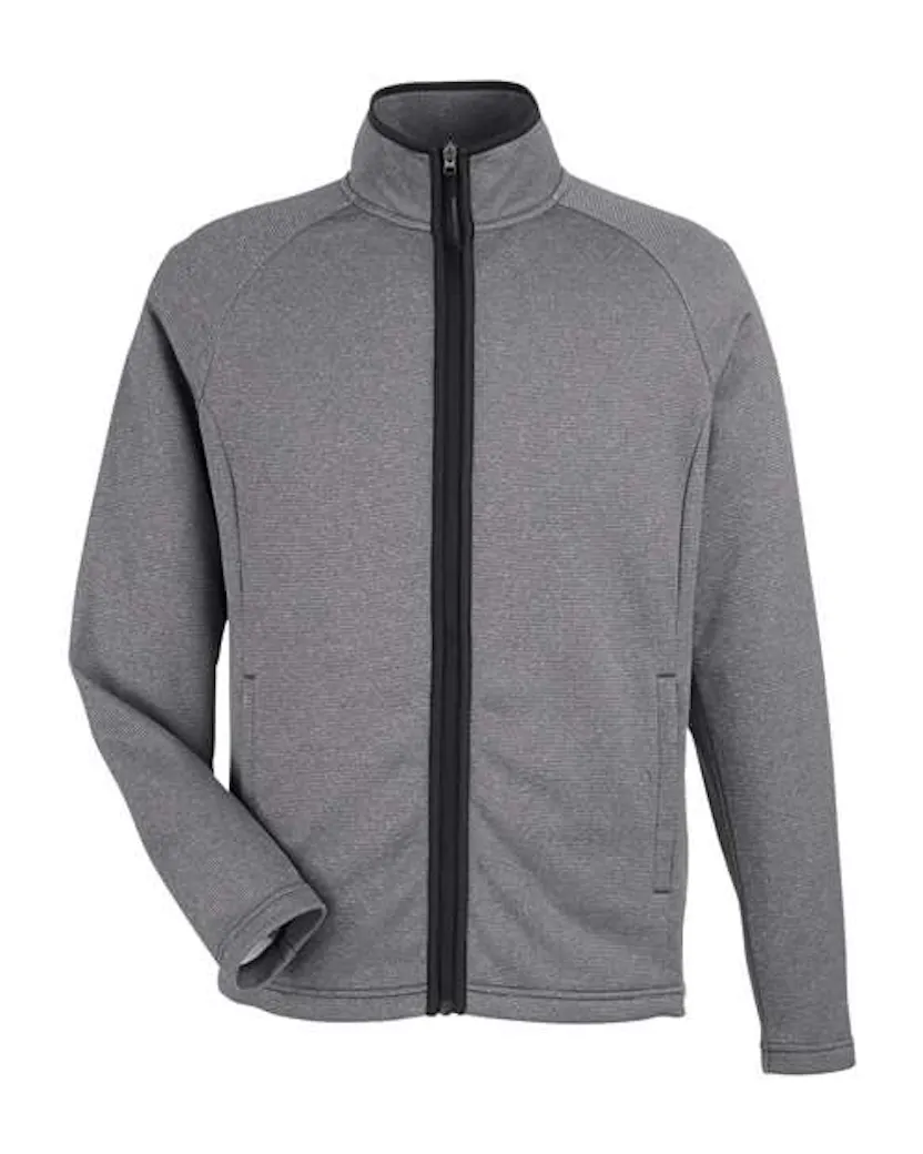 CORE365 CE72 Men's Venture Heathered Stripe Full-Zip Jacket