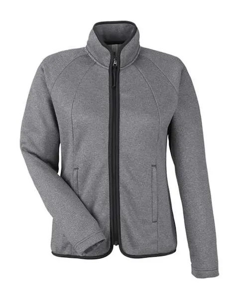 CORE365 CE72W Women's Venture Heathered Stripe Full-Zip Jacket