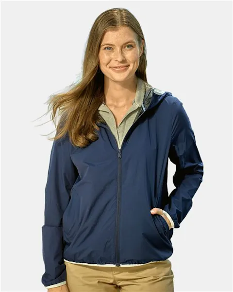 Nautica N17927 Women's Stillwater Hooded Windbreaker
