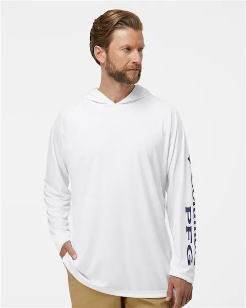Columbia 212482 Men's PFG Terminal Tackle Hooded Long Sleeve T-Shirt
