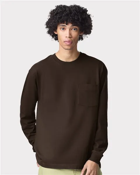 American Apparel 9410 Unisex Super Heavyweight Long Sleeve Pocket Tee