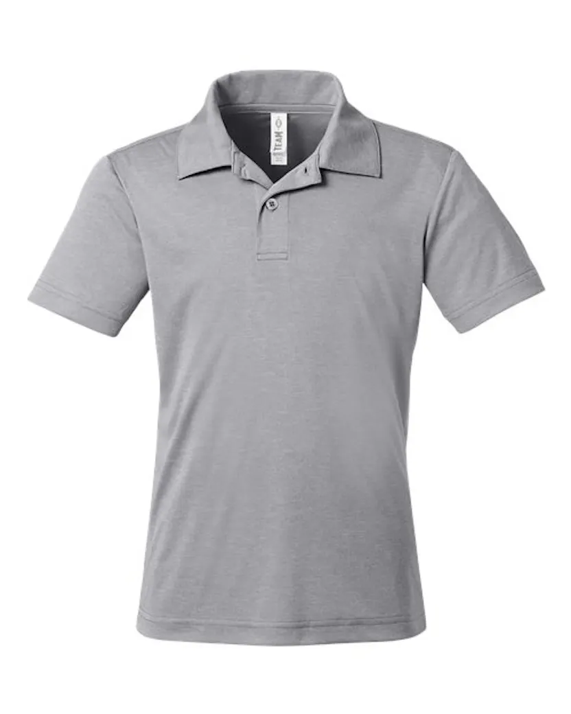 Team 365 TT51HY Youth Zone Sonic Heather Performance Polo