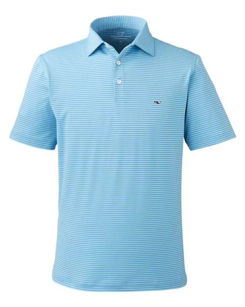 vineyard vines G012426 Men's Bradley Stripe Sankaty Polo