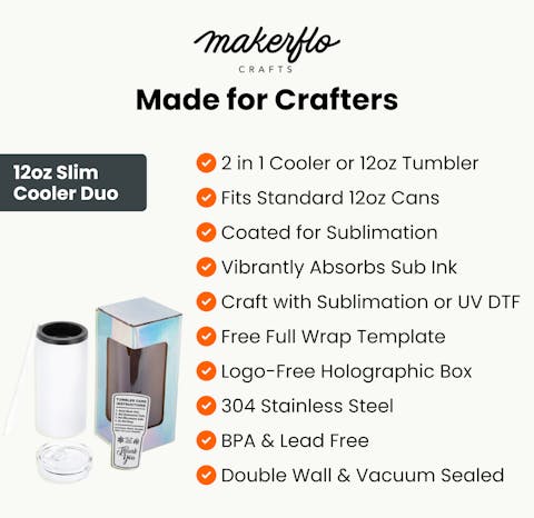 12oz Slim Sublimation Duozie