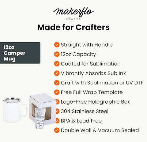 12oz Camper Mug - Ninja Transfers