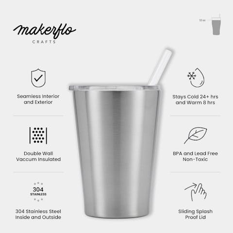 12oz Kids Tumbler (Stainless Steel) - Ninja Transfers