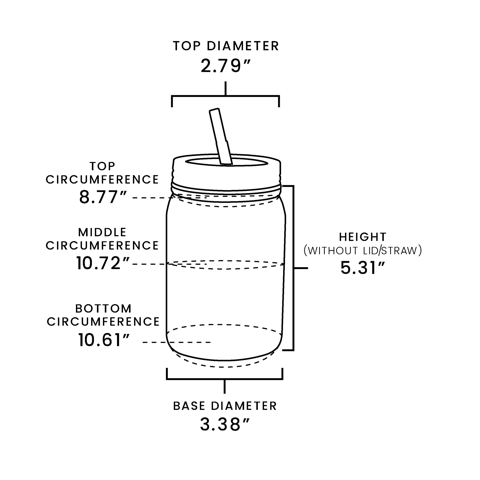 12oz Mason Jar (Stainless Steel) - Ninja Transfers