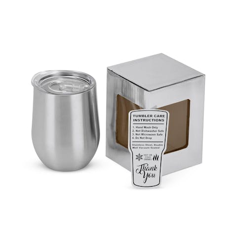 12oz Wine Tumbler (Stainless Steel) - Ninja Transfers