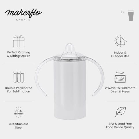 12oz Straight Sub Sippy Cup Duo