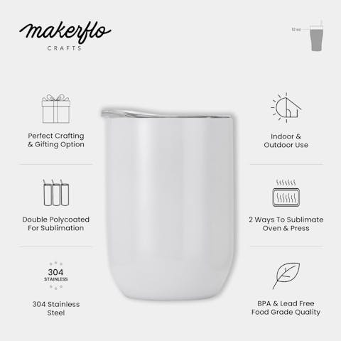 12oz Sublimation Wine Tumbler