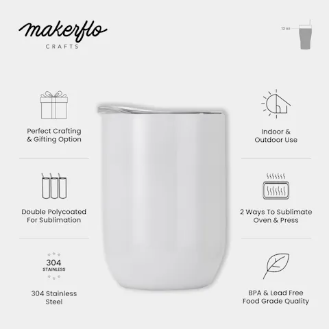 12oz Sublimation Wine Tumbler