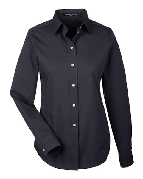 Devon & Jones DG534W Women's Crown Collection Striped Woven Dress Shirt
