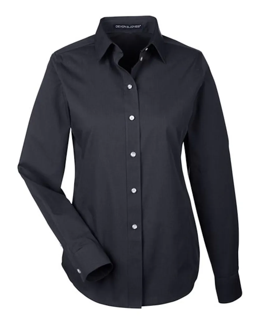 Devon & Jones DG534W Women's Crown Collection Striped Woven Dress Shirt