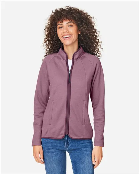 CORE365 CE72W Women's Venture Heathered Stripe Full-Zip Jacket