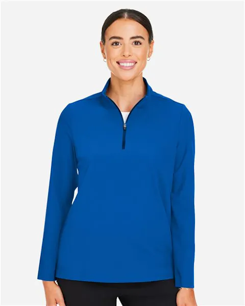 Devon & Jones DG410W Women's CrownLux Performance Windsor Welded Quarter-Zip Pullover