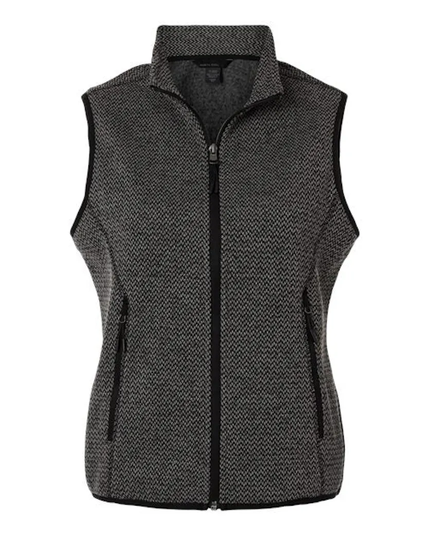 North End NE731W Women's Jasper Jacquard Fleece Vest