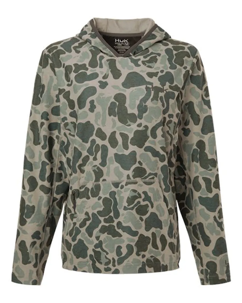 HUK H6130037 Women's Coldfront KC Print Hooded Sweatshirt