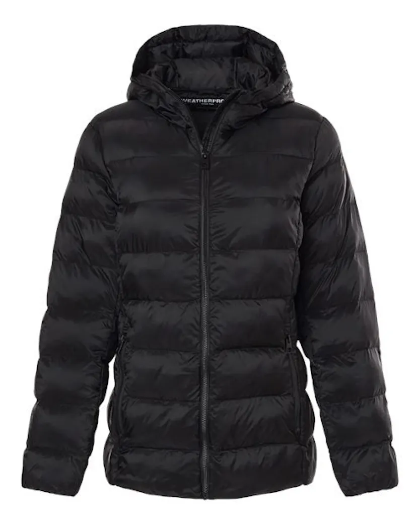 Weatherproof W26715 Women's Lightweight Poly-filled Hooded Puffer Jacket