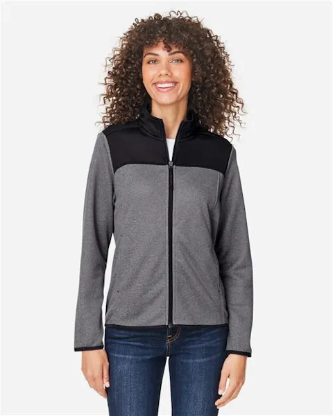 CORE365 CE74W Women's Venture Heathered Stripe Hybrid Jacket