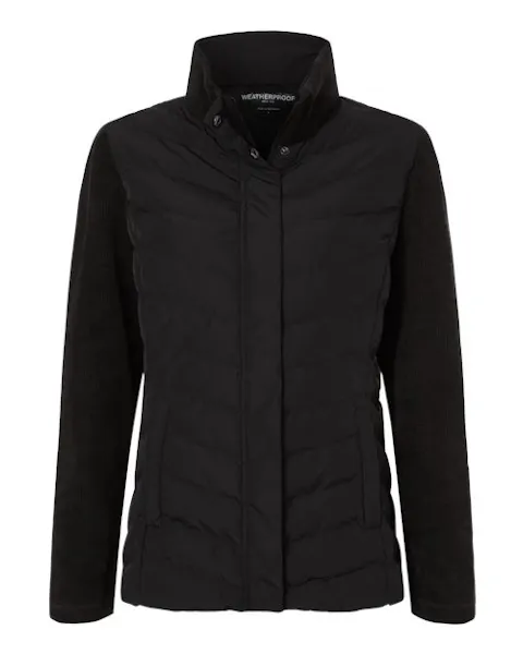 Weatherproof W26719 Women's Mixed Media Chevron Jacket