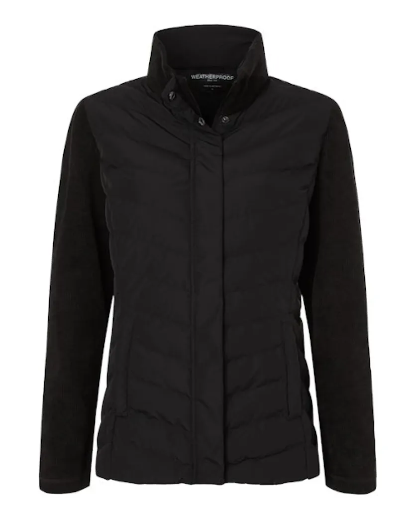 Weatherproof W26719 Women's Mixed Media Chevron Jacket