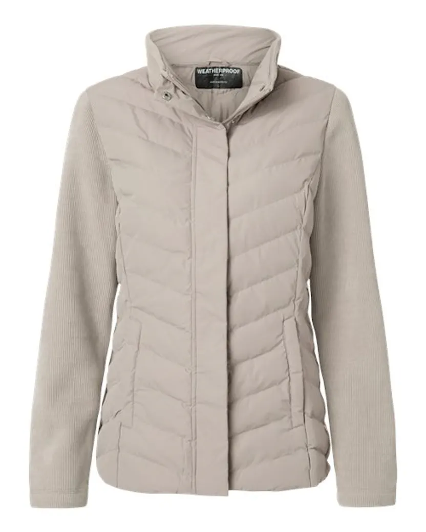Weatherproof W26719 Women's Mixed Media Chevron Jacket