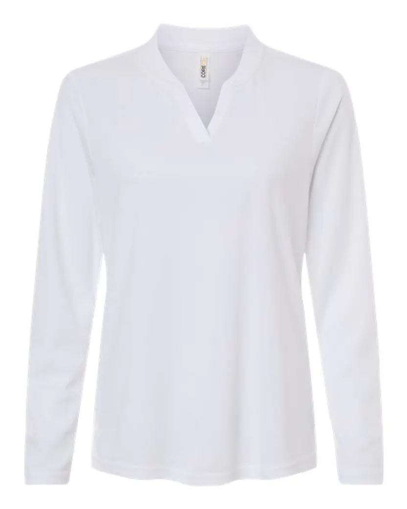 CORE365 CE108LW Women's Nova Performance Long Sleeve Pique Polo