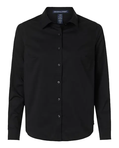 Devon & Jones DG505W Women's CrownLux Performance Spencer Poplin Dress Shirt