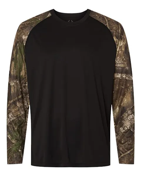 RealTree RT3104 Unisex Realtree Performance Colorblocked Long Sleeve T-Shirt