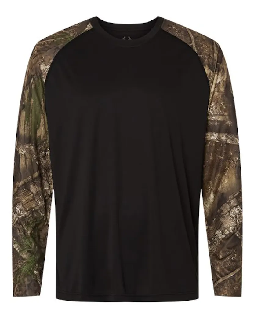 RealTree RT3104 Unisex Realtree Performance Colorblocked Long Sleeve T-Shirt