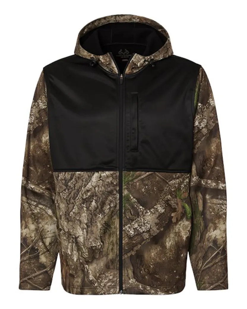 RealTree RT5204 Unisex Realtree Performance Colorblocked Full-Zip Hooded Sweatshirt