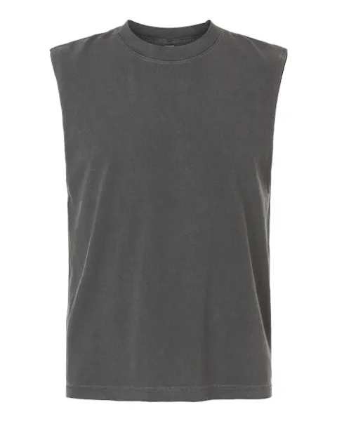 American Apparel 207GD Unisex Heavyweight Cotton Garment-Dyed Mid-Length Muscle Tee