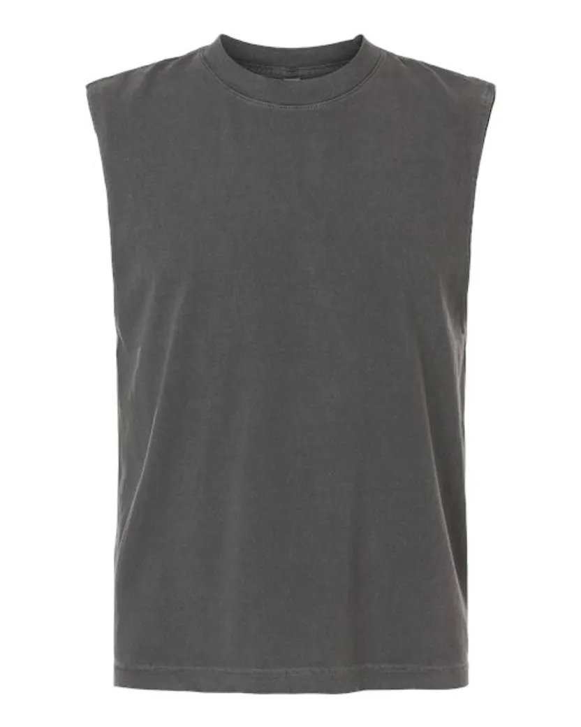 American Apparel 207GD Unisex Heavyweight Cotton Garment-Dyed Mid-Length Muscle Tee