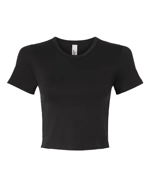 American Apparel BR210 Women's Baby Rib Cropped Tee