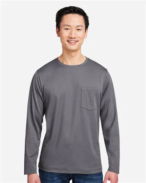 Harriton M118L Unisex Charge Snag and Soil Protect Long Sleeve T-Shirt