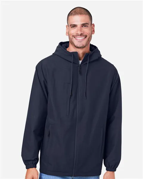 Harriton M73 Unisex Flex Twill Hooded Jacket