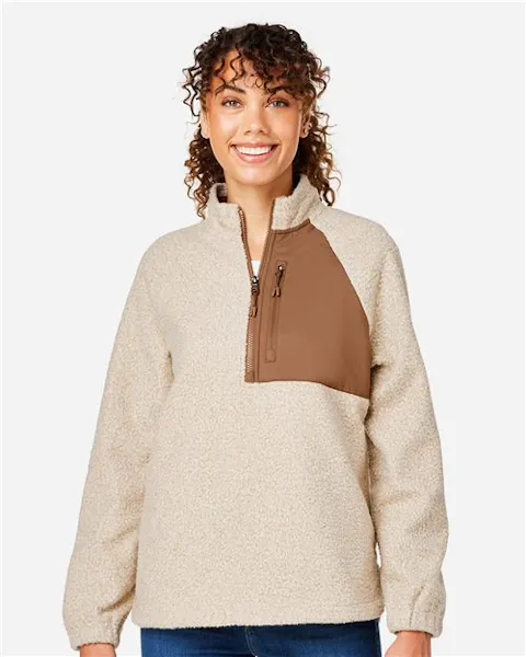 North End NE713W Women's Aura Sweater Fleece Quarter-Zip Pullover