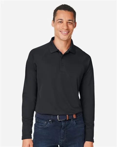 Harriton M208L Men's Charge Snag and Soil Protect Long Sleeve Polo