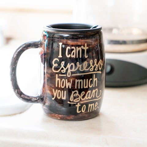 14oz Round Mug (Stainless Steel) - Ninja Transfers