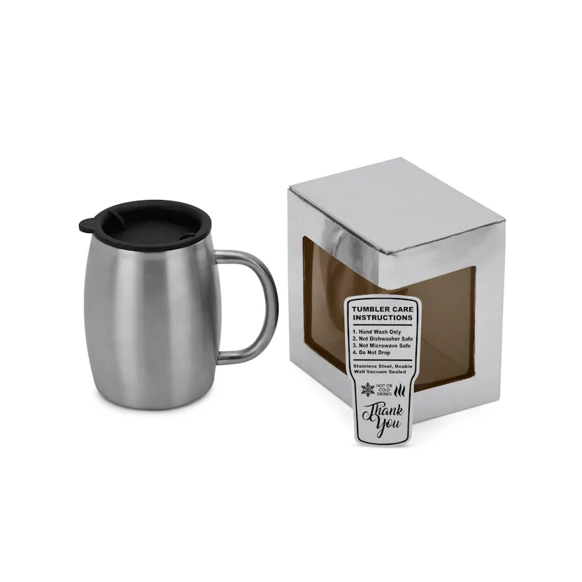 14oz Round Mug (Stainless Steel) - Ninja Transfers