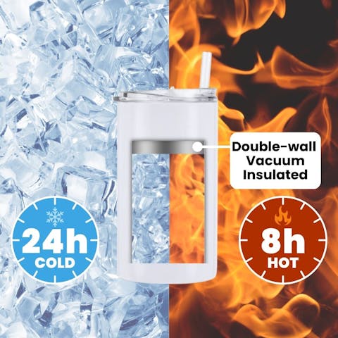 14oz Skinny Tumbler (Polycoated) - Ninja Transfers