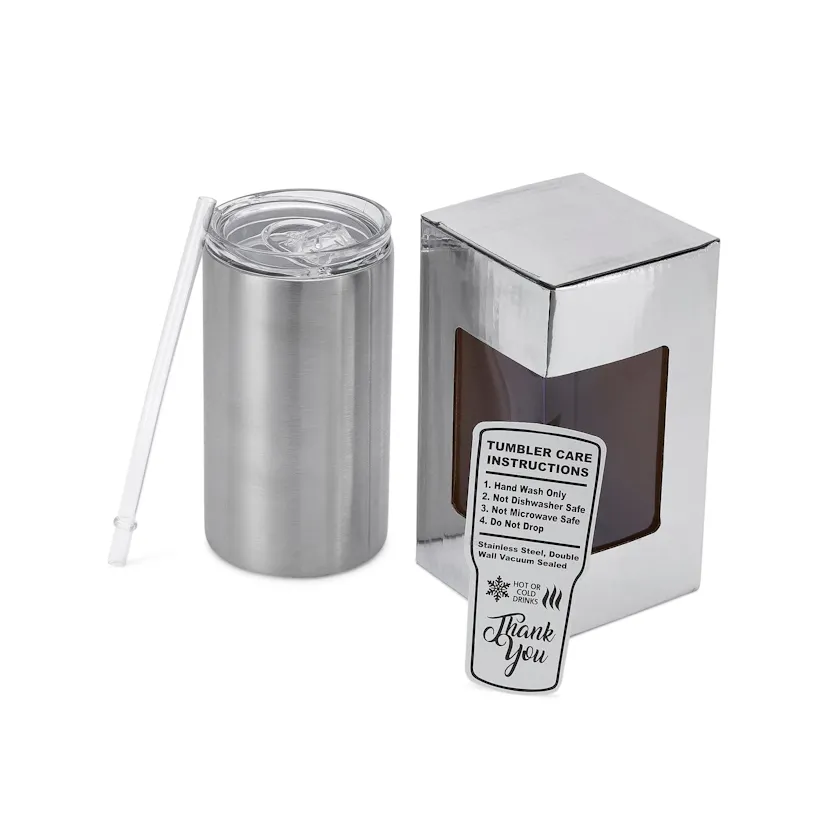 14oz Skinny Tumbler (Stainless Steel) - Ninja Transfers