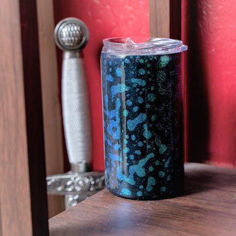 14oz Skinny Tumbler (Stainless Steel) - Ninja Transfers