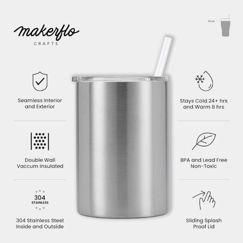 14oz Thick Tumbler (Stainless Steel) - Ninja Transfers